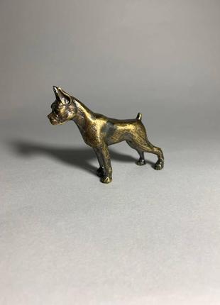 Статуэтка из бронзы, фигурка из бронзы, статуэтка собака немецкий дог, скульптура из бронзы, фигурка бронзовая4 фото