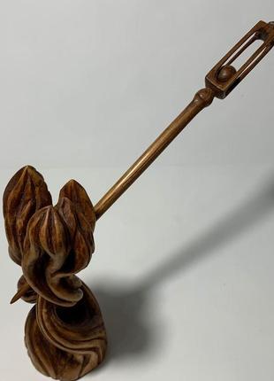 Шпилька шпилька дерев'яна для волосся "кулька в клітці"6 фото