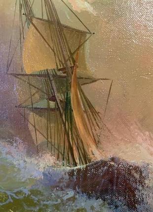 Картина маслом на холсте "буря на море" 2007 г., картина, живопись, уникальные картины, современная живопись9 фото