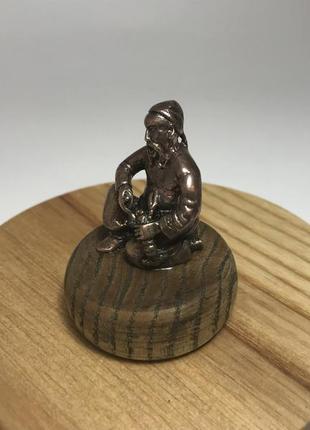 Статуэтка из бронзы, фигурка из бронзы, статуэтка знак зодиака "рак", скульптура из бронзы "козак"7 фото
