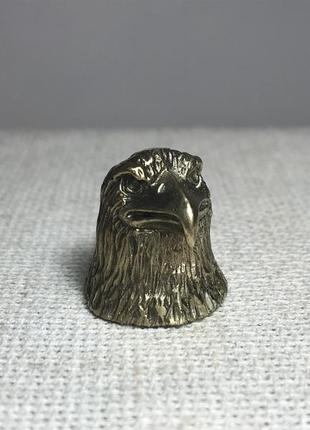 Наперсток из бронзы, наперстки из бронзы, наперсток "орел", скульптура из бронзы, фигурка бронзовая "орёл"