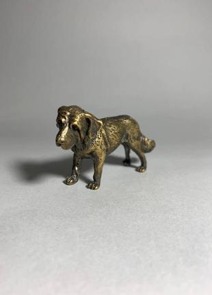 Статуэтка из бронзы, фигурка из бронзы, статуэтка "собака мастиф", скульптура из бронзы, фигурка бронзовая1 фото