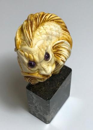 Авторська статуетка фігурка "риба-дракон" з бивня мамонта7 фото