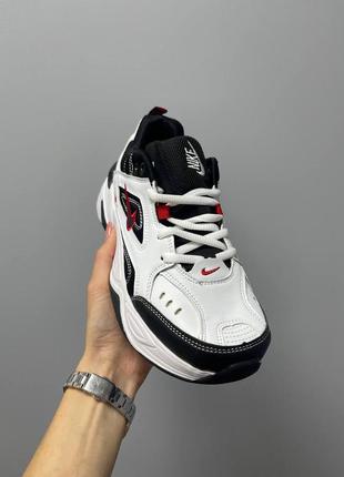 Nike m2k tekno женские кроссовки найк черно белые весна осень демисезон трендовая модель10 фото