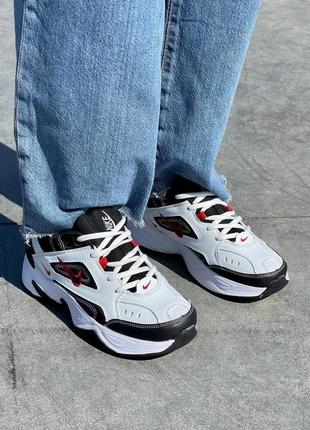 Nike m2k tekno жіночі кросівки найк чорно білі весна осінь демісезон трендова модель