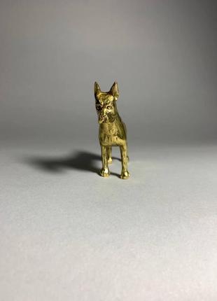 Статуэтка из бронзы, фигурка из бронзы, статуэтка собака немецкий дог, скульптура из бронзы, фигурка бронзовая6 фото