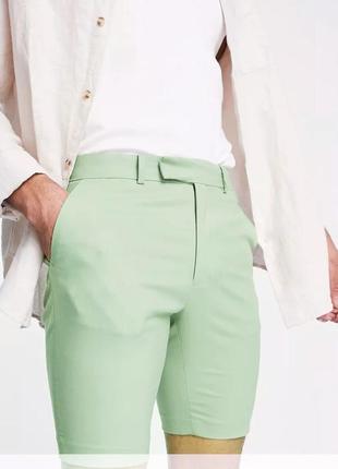 Asos design мужские шорты цвета шалфея, xxs/xs1 фото