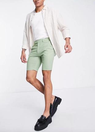 Asos design мужские шорты цвета шалфея, xxs/xs4 фото
