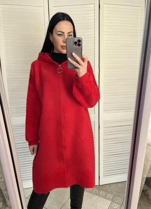Пальто альпака с капюшоном турция отличное качество