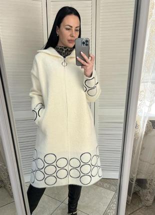 Пальто альпака довге з капюшоном туреччина 🇹🇷5 фото