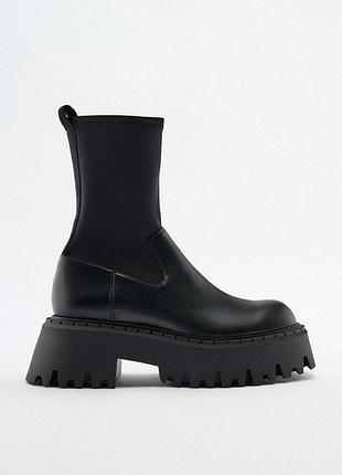 Челси ботинки на платформе zara оригинал