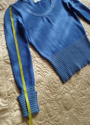 Яркий синий свитер кофта джемпер пуловер marilyn monde8 фото