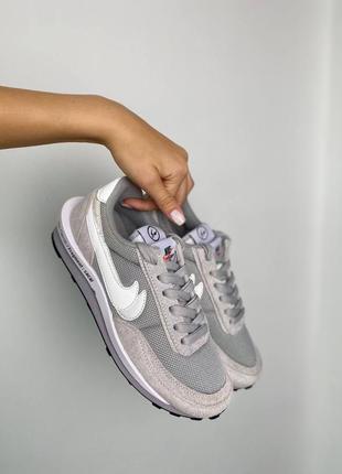 Кросівки жіночі nike ld waffle sf sacai fragment grey