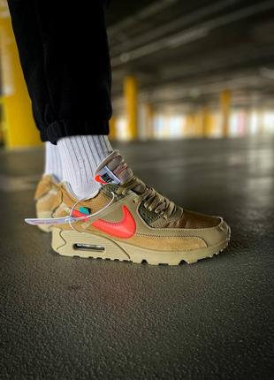 Мужские кроссовки off white nike air max 90 "desert ore"#найк4 фото