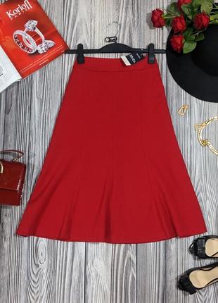 Красная теплая юбка из вискозы m&co #21712 фото