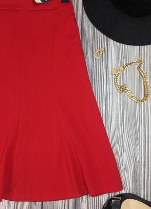 Красная теплая юбка из вискозы m&co #21714 фото