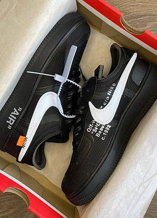 Кроссовки off-white x nike air force 1 black — купить в Украине