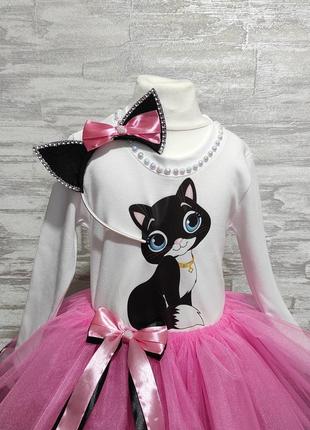 Костюм киці карнавальний костю кішечки сукня кішки  плаття з кицею2 фото