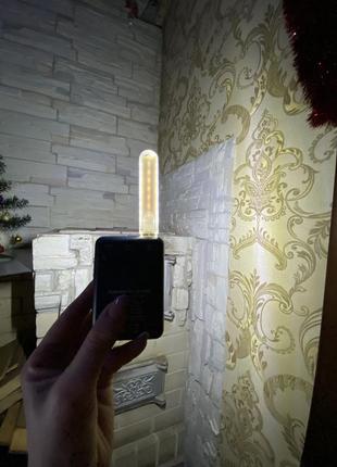 Портативный светодиодный usb-фонарик, лампа 8 led, ночник, светильник.