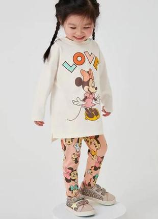 Комплект для девочки детский трикотажный костюм минни маус