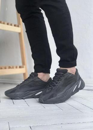 Женские кроссовки adidas yeezy boost 700 v2 vanta leather black скидка sale / smb1 фото