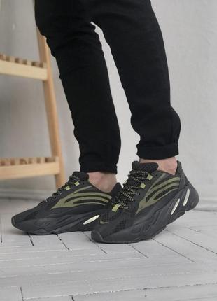 Женские кроссовки adidas yeezy boost 700 v2 vanta leather black скидка sale / smb2 фото