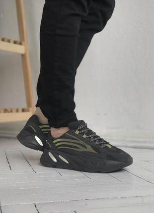 Женские кроссовки adidas yeezy boost 700 v2 vanta leather black скидка sale / smb3 фото