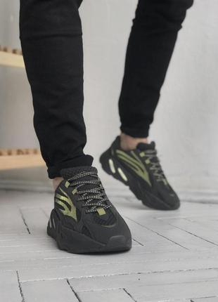 Женские кроссовки adidas yeezy boost 700 v2 vanta leather black скидка sale / smb6 фото