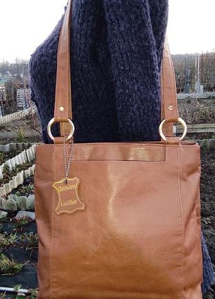 Genuine leather ~зручна шкіряна сумка колір dunes