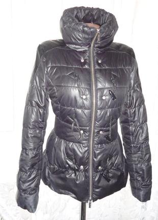 Черная куртка демисезонная куртка karen millen р.8 (ог 92, рукав 60)