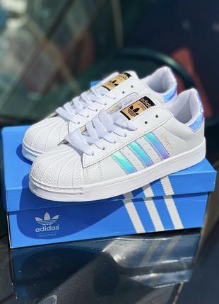 Кросівки adidas superstar fully white
