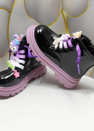 Стильные ботинки на весну для девочки3 фото