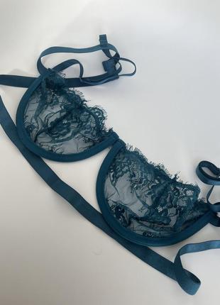 Бирюзовый кружевной лиф