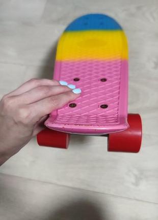 Скейт (микс цветов), пенниборд пластиковый5 фото