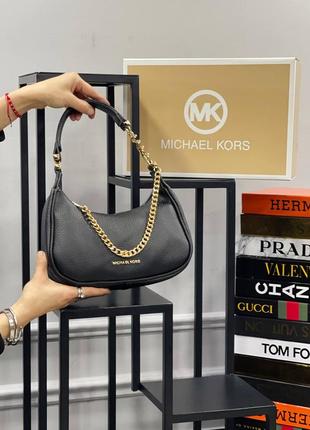 Сумка чорна жіноча в стилі michael kors клатч сумка маленька майкл корс клатч крос-боді1 фото