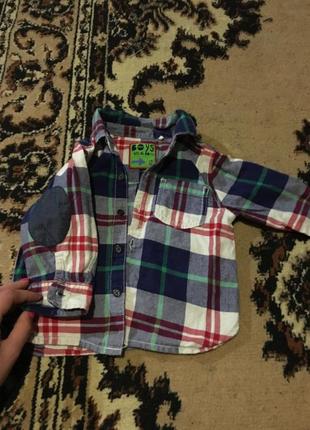 Рубашка в клетку на мальчика