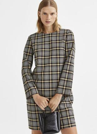 Платье в клетку h&m