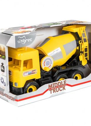 Игрушечная бетономешалка "middle truck" 39493 с подвижными деталями