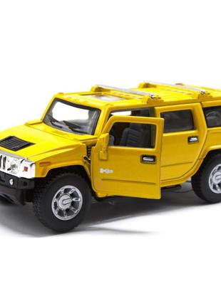 Колекційна іграшкова машинка hummer h2 suv kt5337w інерційна (жовтий)