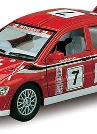 Коллекционная машинка mitsubishi lancer evolution vii wrc kt5048w(red) инерционная