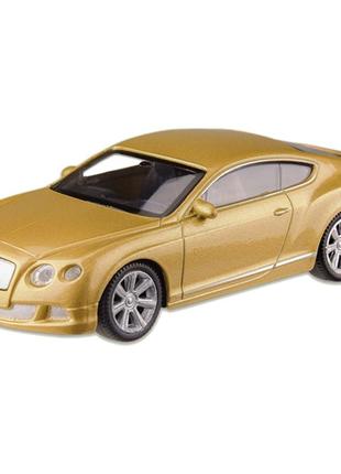 Машина металлическая bentley continental gt "welly" 44036cw масштаб 1:43 (золотой)