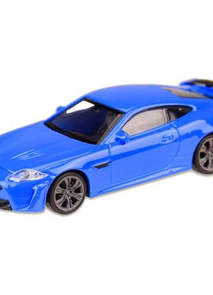 Машина металлическая jaguar xkr-s "welly" 44045cw масштаб 1:43 (голубой)