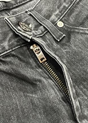 Зауженные плотные джинсы с потертостями5 фото