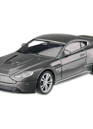 Машина металева aston martin v12 vantage "welly" 44035cw масштаб 1:43 (сірий)