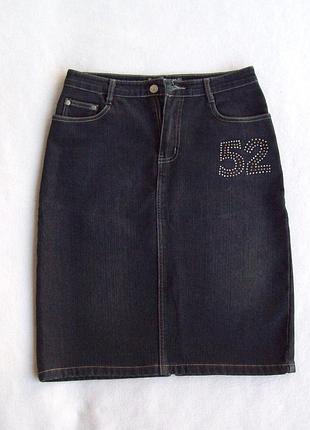 Юбка джинс с начесом, длина 60 см.