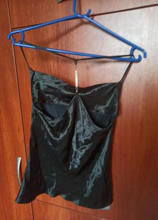 Майка шелковая с камнями женская