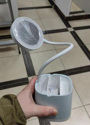 Настольна лед лампа 3 в 1 на акумуляторі