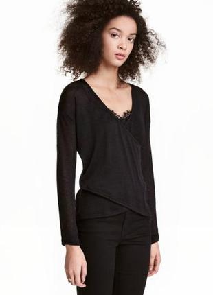 Легкий джемпер фасон на запах с бирками h&m