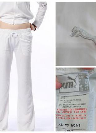 Штани білі, спортивні з плащової тканини/ідеальні/puma/ оригінал