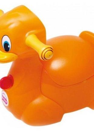 Горщик дитячий з ручками ok baby quack, колір оранжевий (37074530)